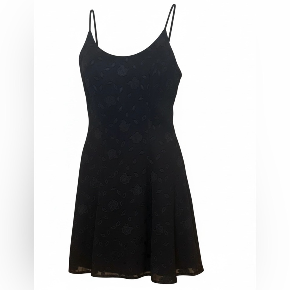 Vintage Rampage Y2K Black Velvet burnout Witchy  Fairy Mini Dress‎ Size 7
